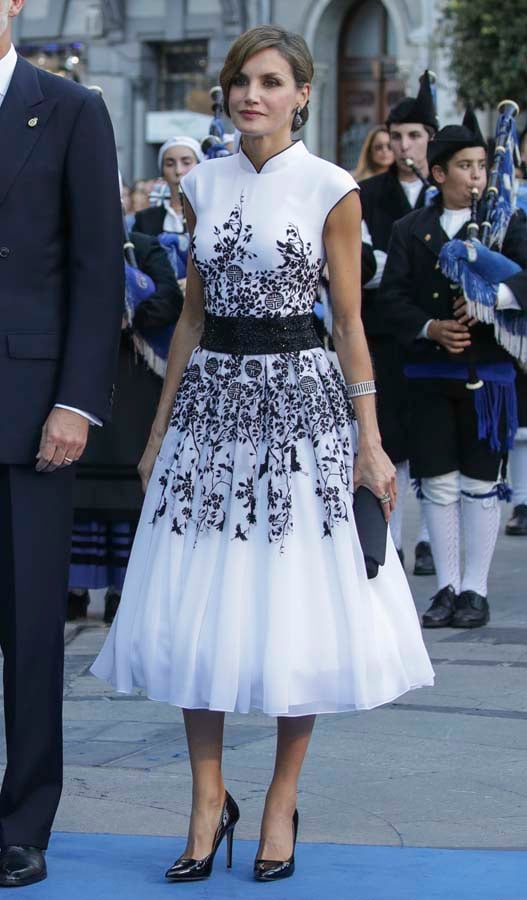 Letizia Premios Princesa Asturias Felipe Varela Vestido Blanco