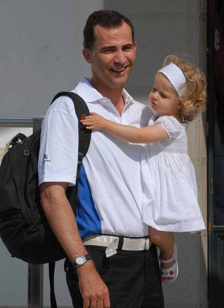 Don Felipe con su hija Leonor