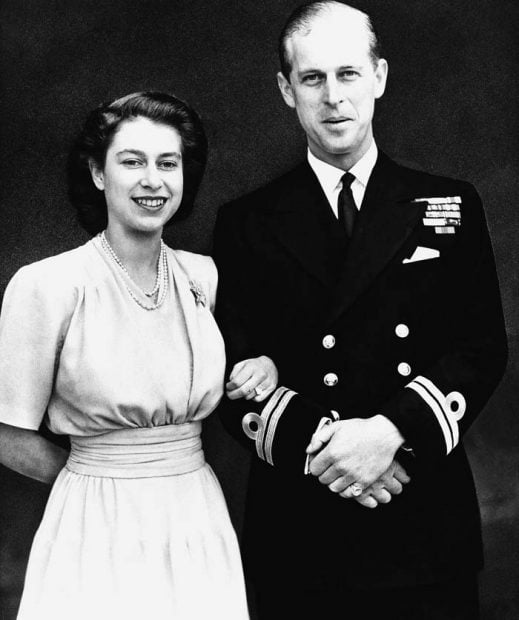 La reina Isabel y Felipe de Edimburgo