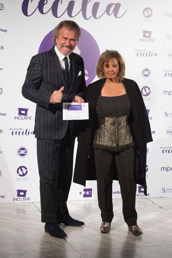 Maria Teresa Campos y y Edmundo Bigote Arrocet durante el concierto homenaje "Mi querida Cecilia".