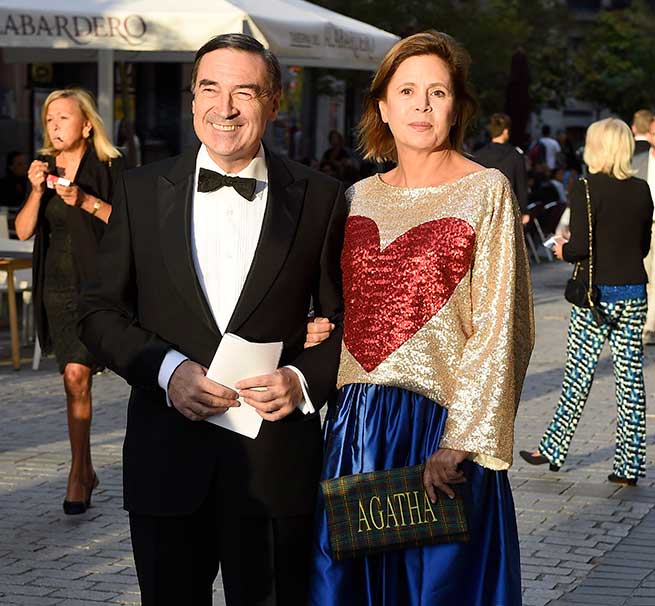 Ágatha Ruiz de la Prada y Pedro J. Ramírez,