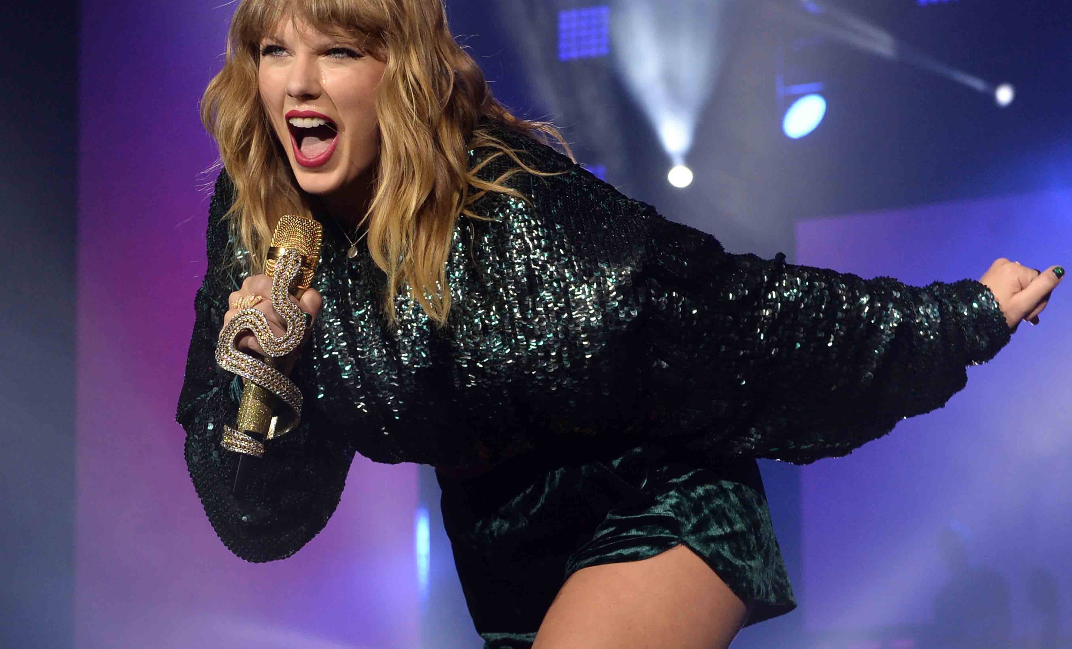 Taylor Swift durante un concierto en el mes de diciembre /Gtres