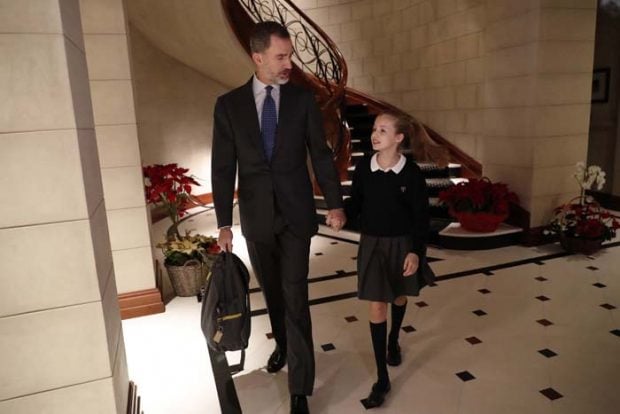 Don Felipe con la princesa de Asturias
