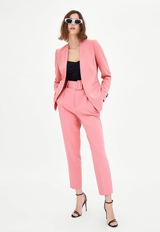 traje rosa zara