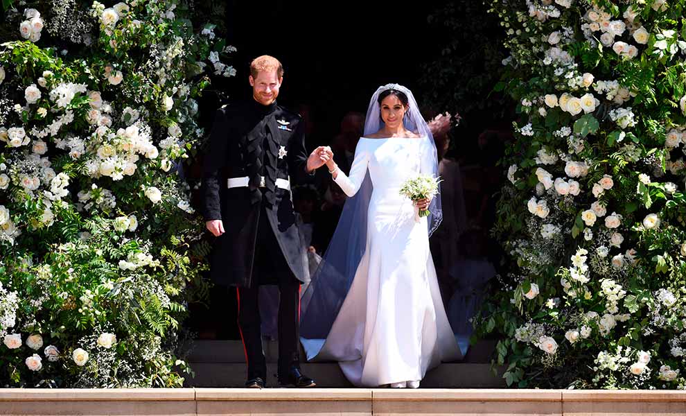 El príncipe Harry y Meghan Markle a su salida de la capilla de San Jorge / Gtres