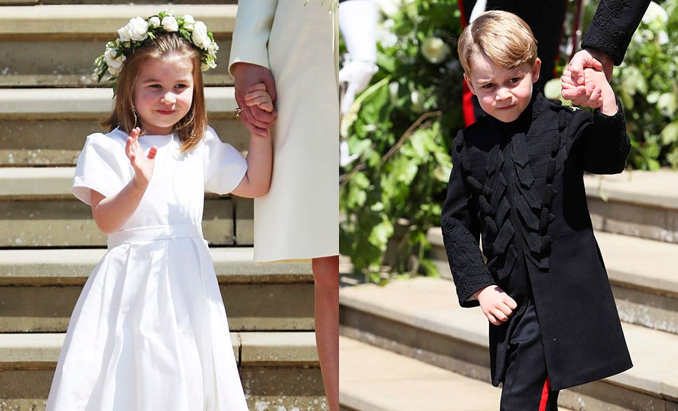 Charlotte y George a la salida de la ceremonia / Gtres