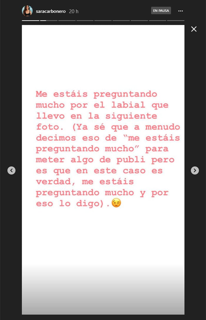 storie instagram sara carbonero
