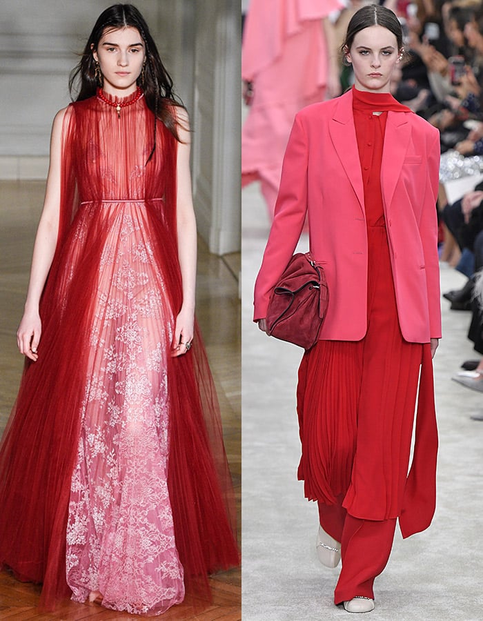 rosa y rojo