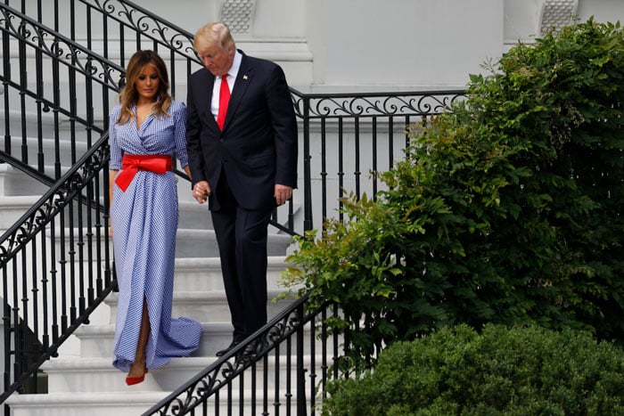 Melania Trump celebrando el 4 de julio 2018