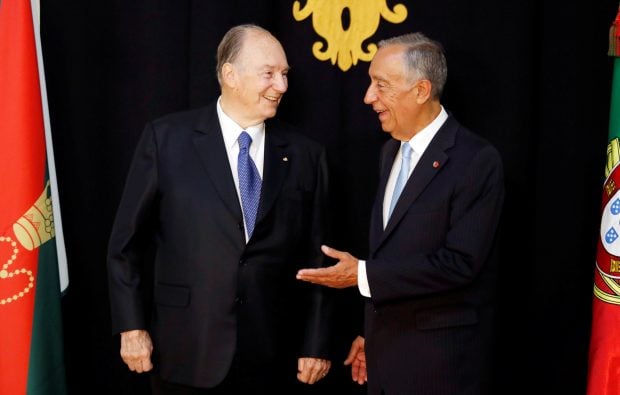 El Aga Khan con Rebelo de Sousa / Gtres