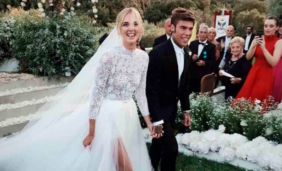 Chiara junto a su ya marido el día de su enlace /Instagram Chiara Ferragni