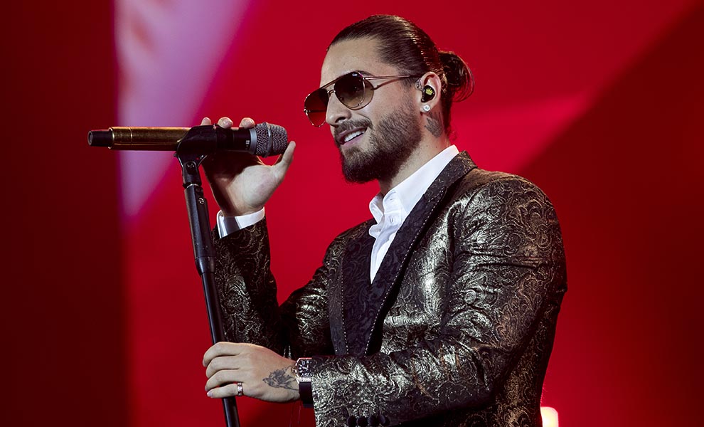 Maluma, durante su concierto de Madrid / Gtres.