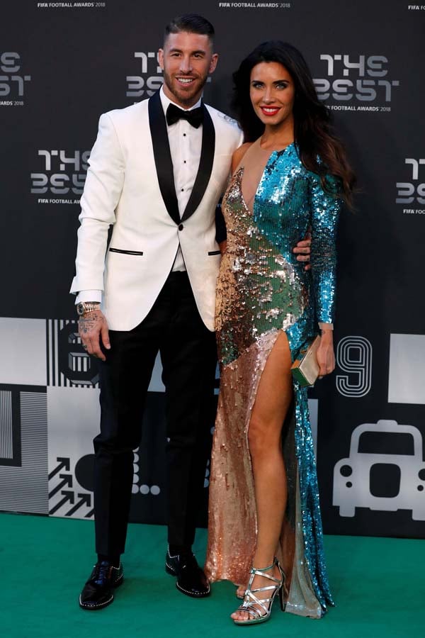 Sergio Ramos y su mujer Pilar Rubio en los premios The Best 2018