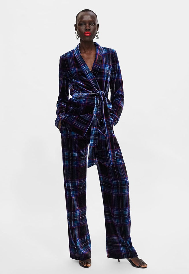 Traje tartán Zara terciopelo