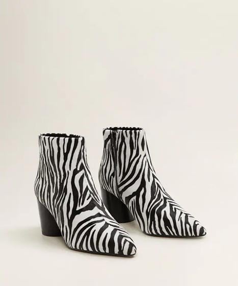 Botines cebra de Mango