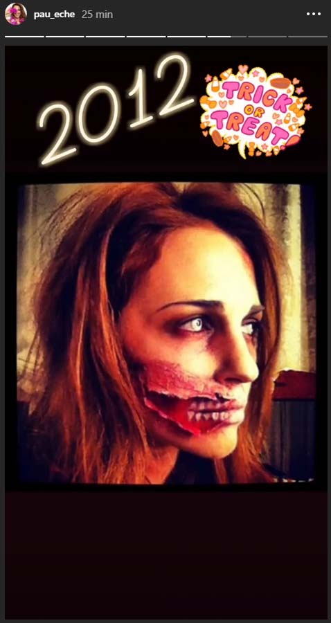 En 2012, Paula apost&oacute; por ser una zombie