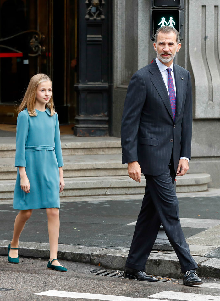La princesa de Asturias ha llevado un vestido muy parecido al del día del Toisón