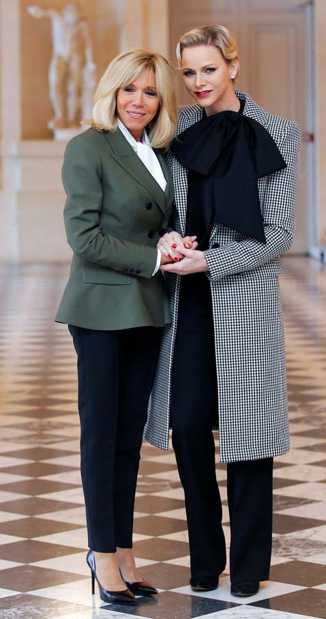 Brigitte Macron y la Princesa Charlene de M&oacute;naco