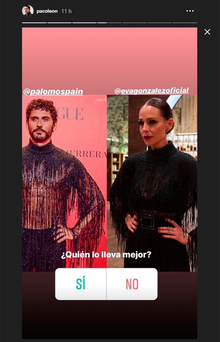 Storie de Paco Le&oacute;n sobre el duelo de estilo con Eva Gonz&aacute;lez
