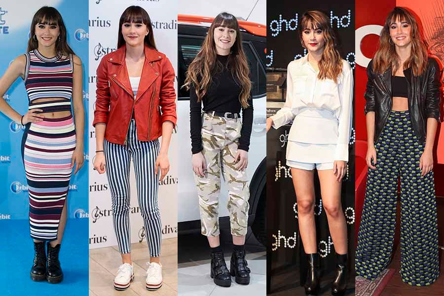 Aitana Ocaña en sus diferentes eventos publicitarios