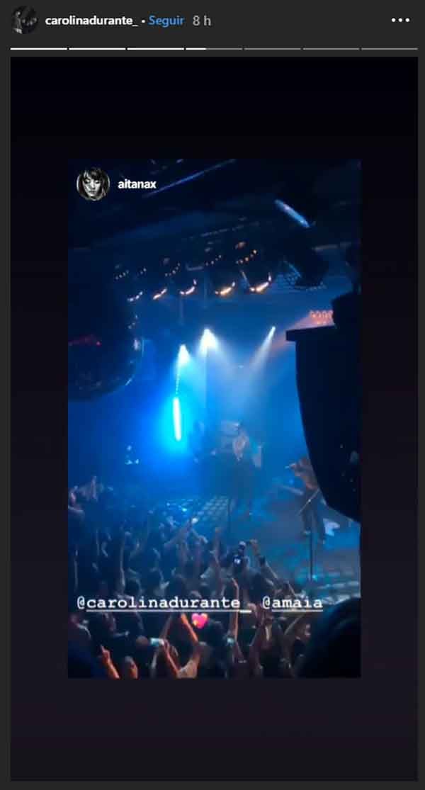 Storie de Aitana compartida por Carolina Durante