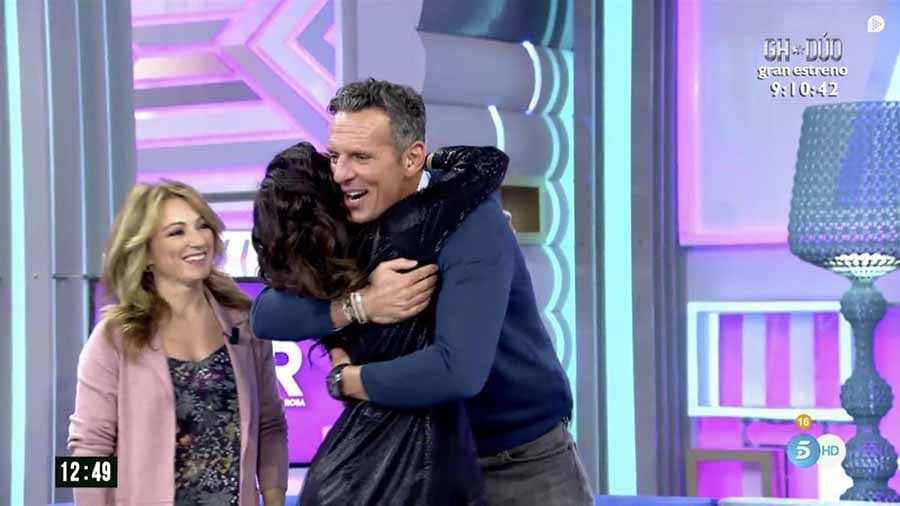 Miriam Saavedra al llegar al plató del 'Programa de Ana Rosa'