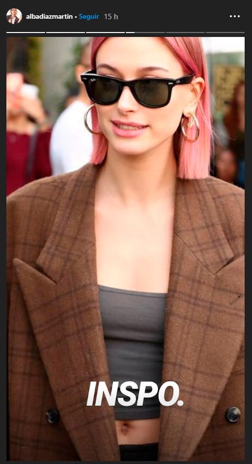 Alba D&iacute;az Mart&iacute;n pelo rosa Hailey Baldwin