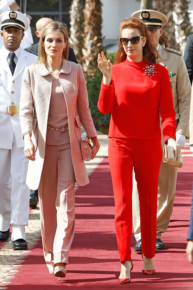 Do&ntilde;a Letizia y Lalla Salma