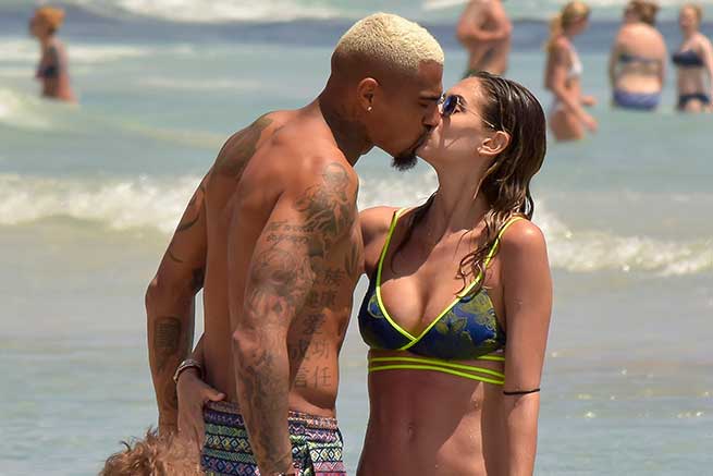 Boateng y su exnovia, Melissa Satta, en Ibiza