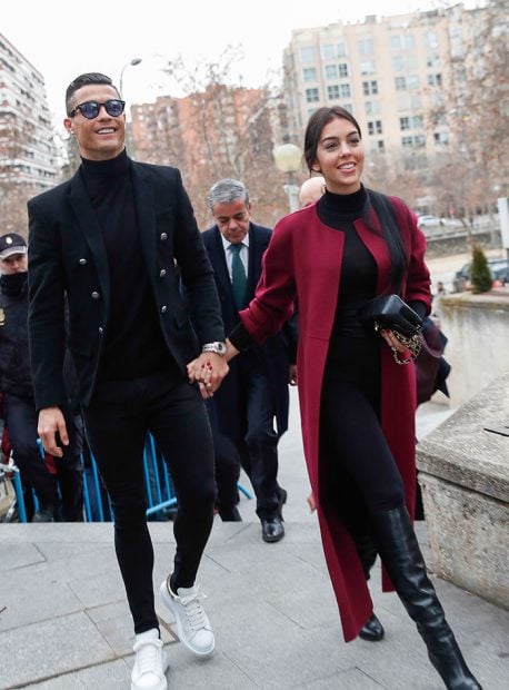 Cristiano y Georgina a su entrada al juzgado / Gtres