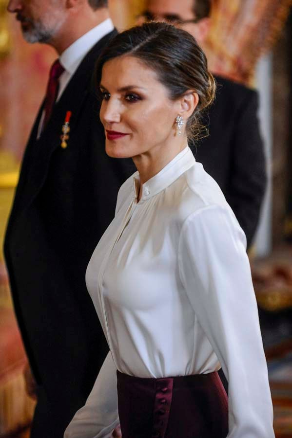 Letizia en la recepci&oacute;n del cuerpo diplom&aacute;tico 2018