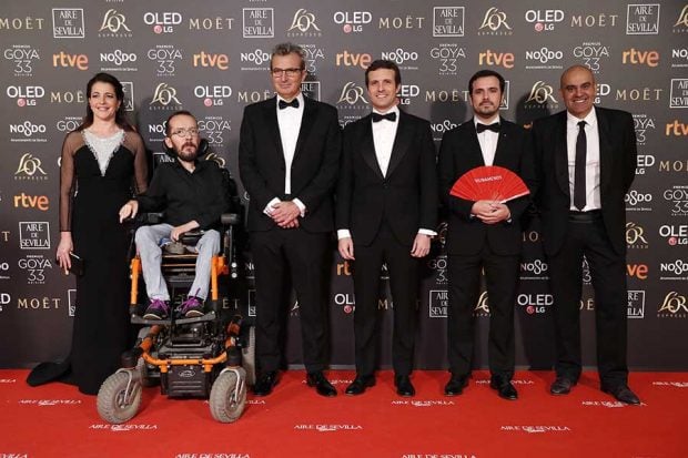 Pablo Echenique durante los Premios Goya 2019