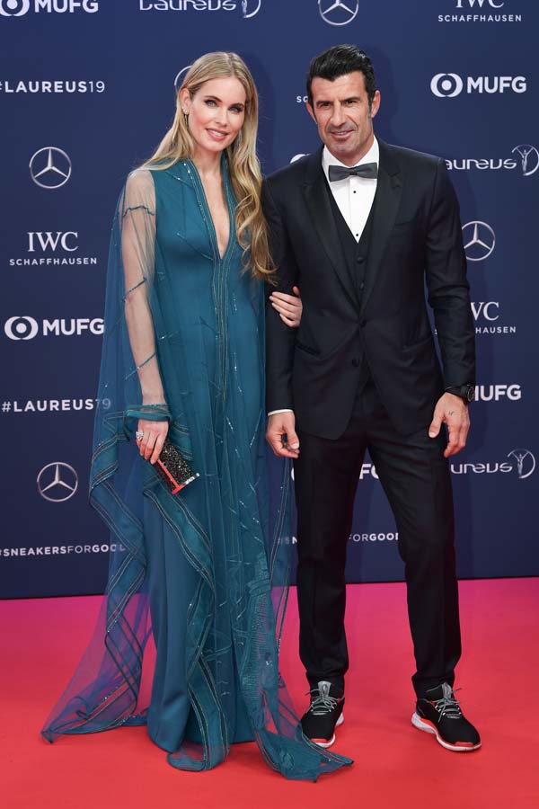 Luis Figo y Helen Svedin