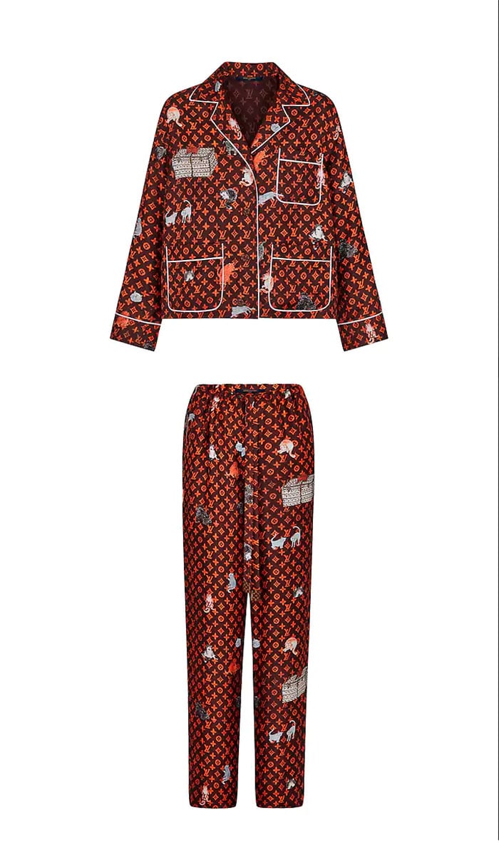pijama luois vuitton georgina rodriguez