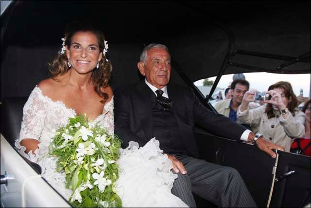 Arantxa junto a su padre, Emilio S&aacute;nchez, el d&iacute;a de su boda / Gtres