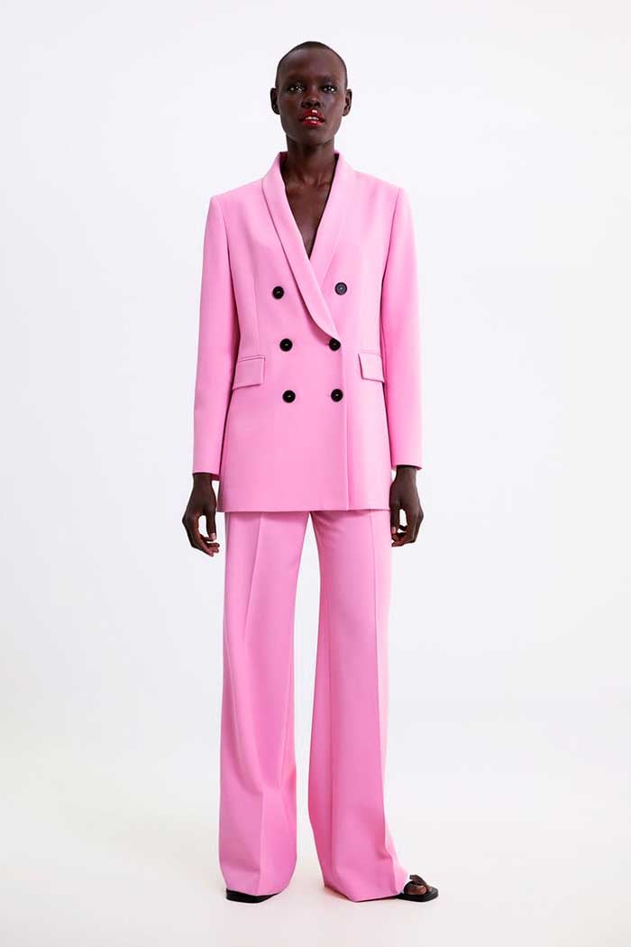 Traje rosa de Zara de Vicky Martín Berrocal