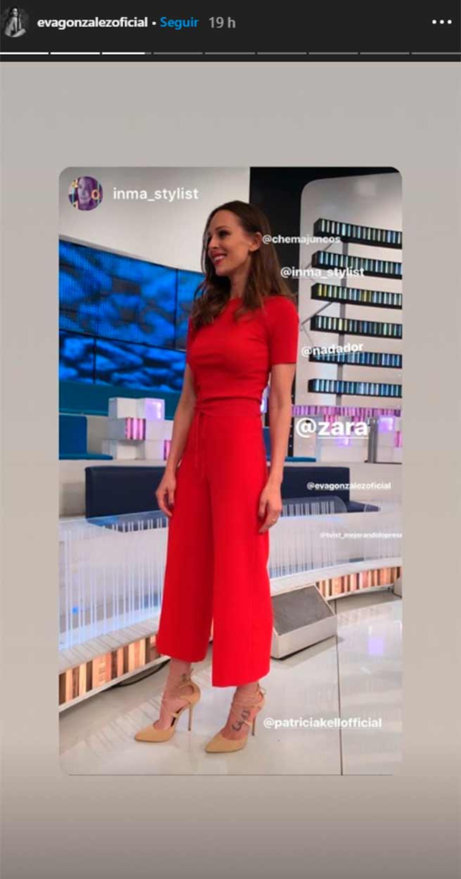 eva gonz&aacute;lez zara rojo