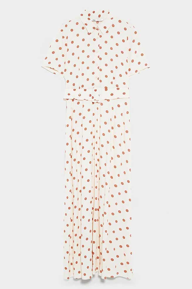 vestido lunares zara