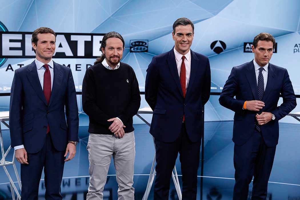 Los candidatos a la presidencia en el Debate de Antena 3