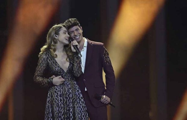 Alfred y Amaia durante su actuaci&oacute;n en Eurovisi&oacute;n 2018