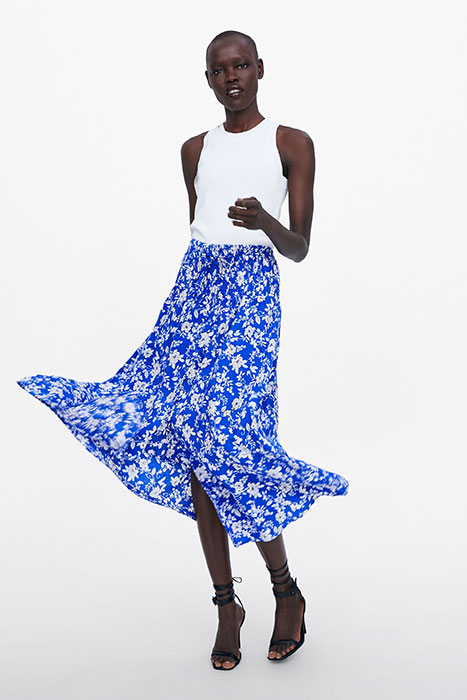 Falda flores Zara