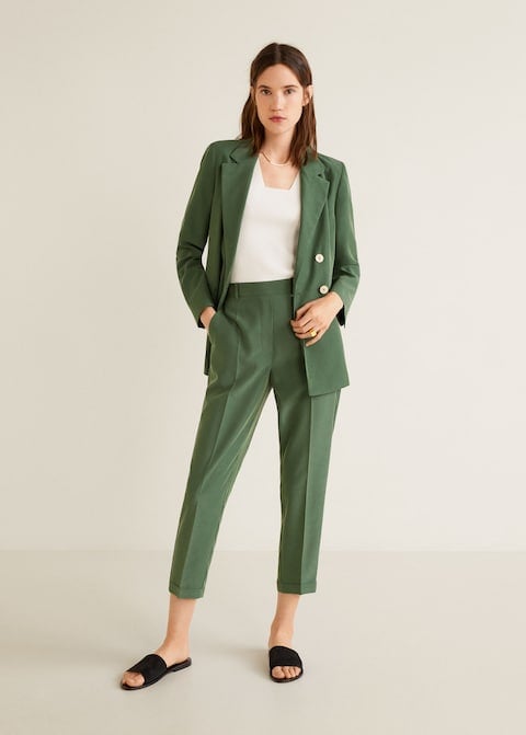 Mango traje verde