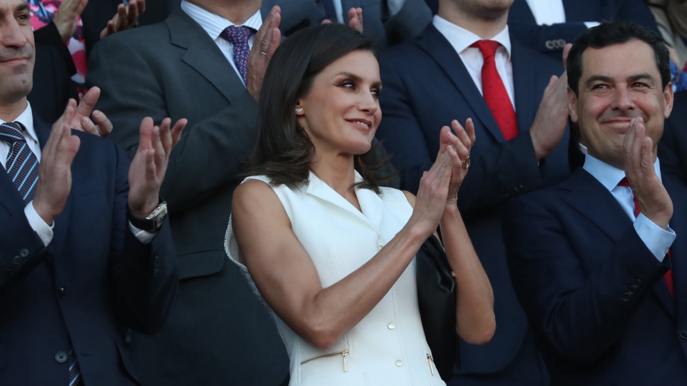 La reina Letizia, en el palco de la Copa de la Reina / Gtres.