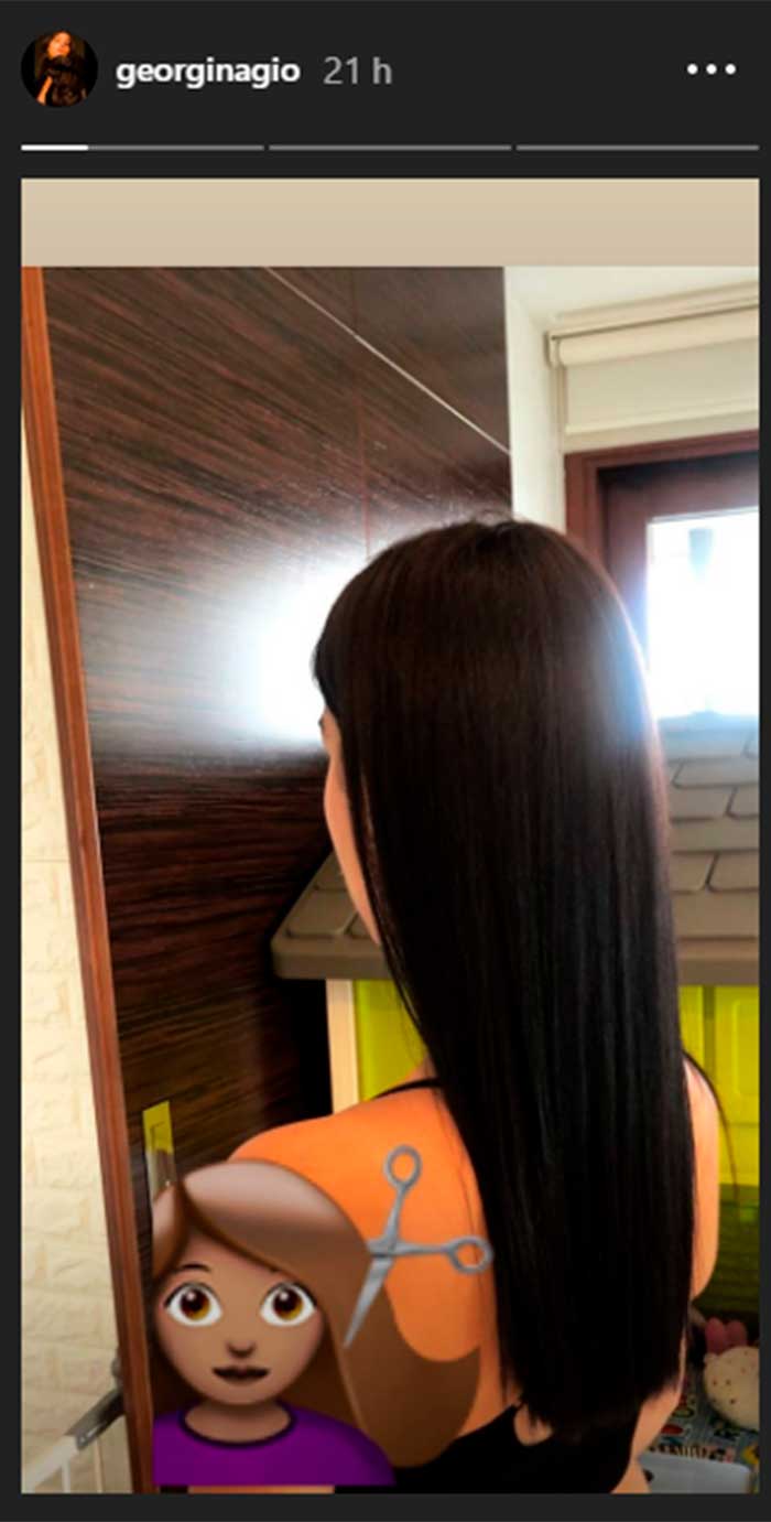 Georgina Rodr&iacute;guez se corta el pelo