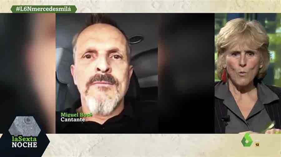 Miguel Bos&eacute; mand&oacute; un mensaje a Mercedes Mil&aacute; durante su paso por 'La Sexta Noche' 