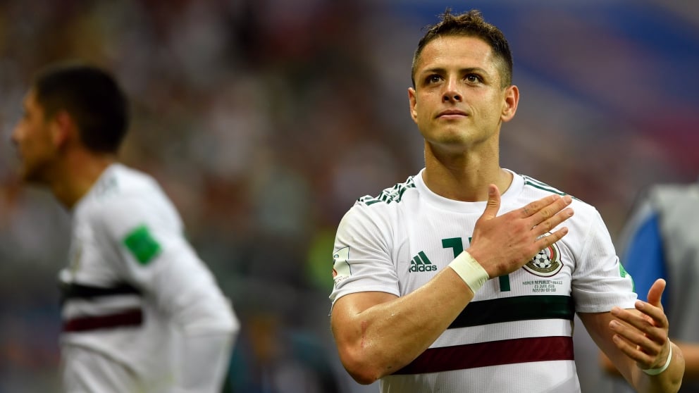 Javier Hernández Chicharito, en un partido de fútbol / Gtres.