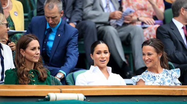 Kate y Pippa Middleton con Meghan Markle durante la final femenina de Wimbledon / GTRES
