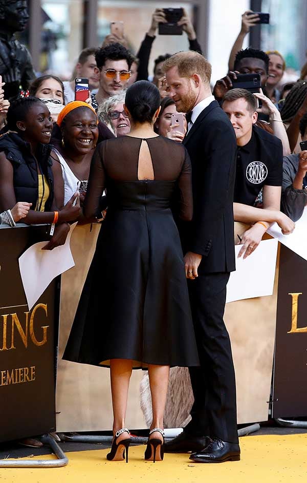 Meghan Markle y el Príncipe Harry en el estreno londinense de 'El rey león' / GTRES