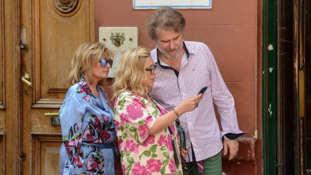 Edmundo Arrocet, Mar&iacute;a Teresa Campos y Carmen Borrego,
