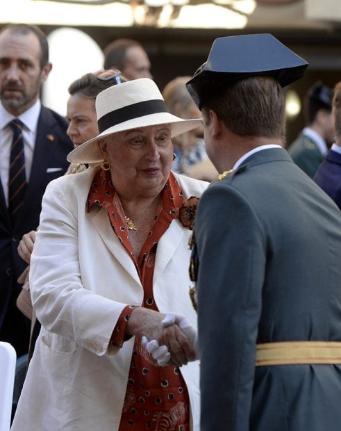 Pilar de Borbón durante la fiesta de la Guardia Civil 2019 / Gtres